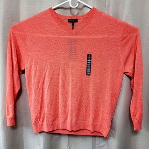 Hart Schaffner Marx Extra Fine Merino Wool Sweater Men's 2XB Coral Heather NWT